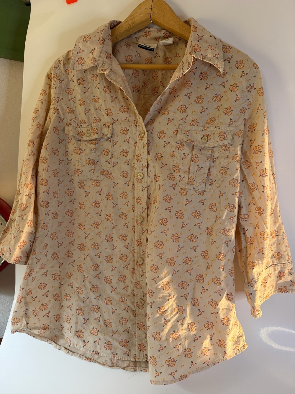 Vintage Route 66 Original Clothing Co. Floral Button-Front Women's Shirt size L